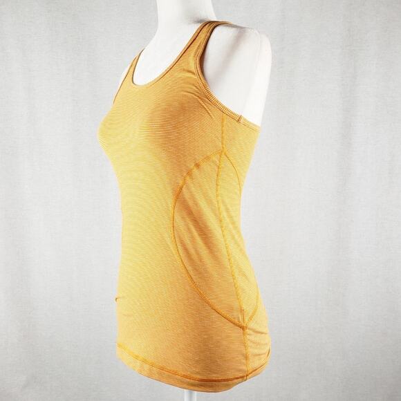 Zella orange striped racerback workout tank XS. NWOT - Picture 2 of 8